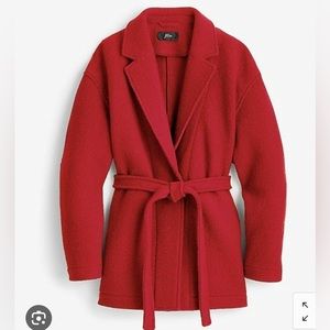 J Crew Camille wrap coat jacket boiled wool